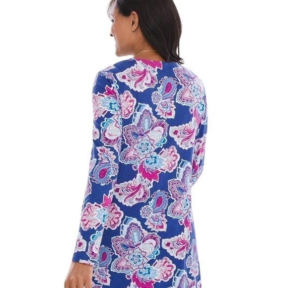 Chico's Vibrant Multi-Colored Duster Tee - Size 2 - Picture 3 of 13